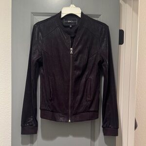 Elegant Black Bomber Jacket for Women